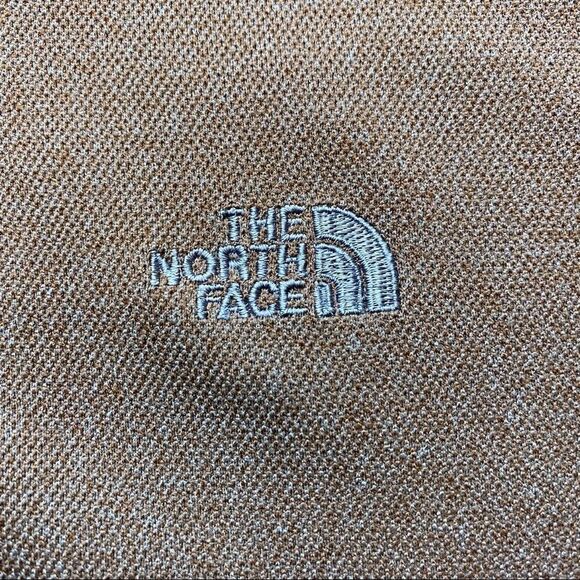 The North Face 1/4 Zip Long Sleeve Shirt Brown Gray - Picture 3 of 10
